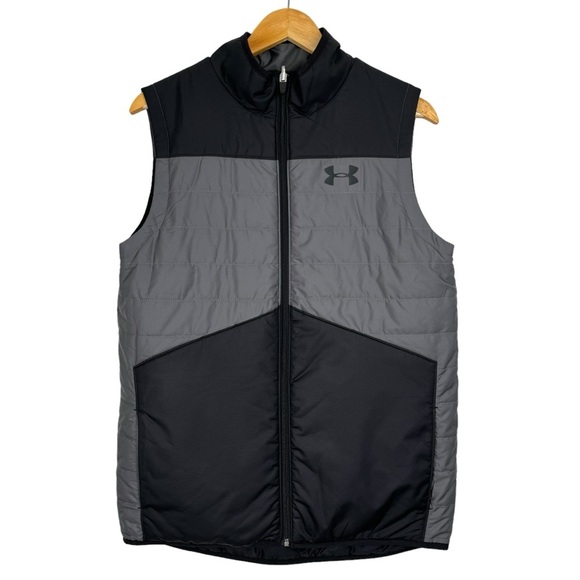 Under Armour Men's Reversible Lightweight Zip Front Contrast Puffer Vest Medium - Picture 3 of 12